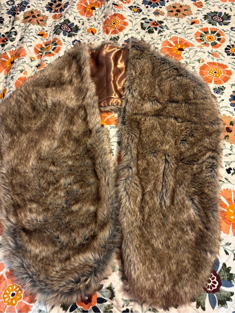 David’s Bridal Brown Fur Shawl